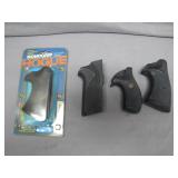 4 Black Rubber Pistol Grips