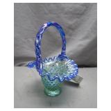 Handcrafted Fenton Glass Hobnail Basket
