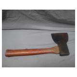 Solid Wood-Handled Hatchet with Iron Blade