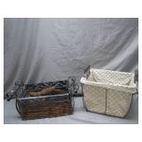 2 Decorative Storage Baskets