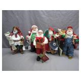 5 Clothtique Santas by Possible Dreams