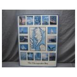 Framed Chesapeake Bay Map and Photos