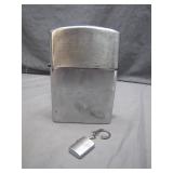 Oversized Metal Lighter and Keychain Combo