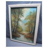 Serene Landscape Oil Painting With Frame