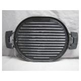 Black Speckled Cast Iron Grill Plate