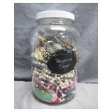 Large Jar of Assorted Jewelry Treasures