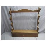 Vintage Gun Rack with Locking Drawer