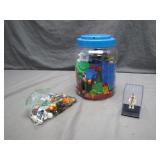 LEGO Assortment in Jar With Minifigures