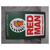 Red Man Chewing Tobacco Tin Sign
