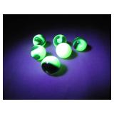 Six Uranium Glass Marbles