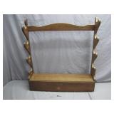 Vintage Gun Rack with Locking Drawer