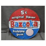 Bazooka Bubble Gum 5-Cent Tin Sign
