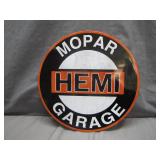 Mopar Garage HEMI Metal Sign
