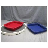 Lazy Susan With 2 Sucon Pans