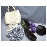 Collection of Fur Accessories and Tote Bag