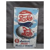 Porcelain Pepsi-Cola Sign By Ande Rooney