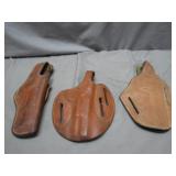 Three Leather Holsters