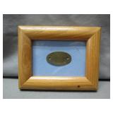 1932 N.Y.S. Dog Tag in Wooden Frame