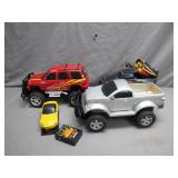 4 Remote Control Toy Trucks and Cars