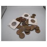 Unsorted Wheat Pennies with Various Dates