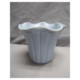 Red Wing Blue Ribbed Fluted Vase