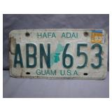 1993 Guam License Plate ABN-653