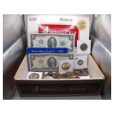 Cigar Box Full of Vintage US Coins, Some Silver
