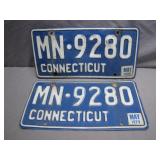 1979 Connecticut License Plates