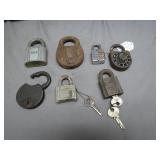 Seven Assorted Padlocks