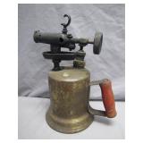 Brass Blow Torch with Red Wood Handle