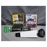 Racing Knives & Beer Tap Lot with Nostalgic Flair