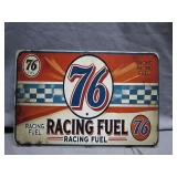 76 Racing Fuel Metal Advertising Sign