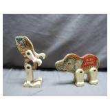 1940s Wooden Circus Toys With Movable Parts