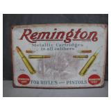 Remington Cartridge Advertising Tin Sign