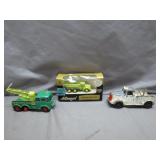 Three Vintage Die-Cast Toy Trucks