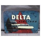 Retro Delta Airlines Metal Sign