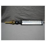 WIKA Industrial Glass Thermometer w/ Brass Fitting