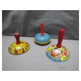 3 Retro Metal Noise Makers