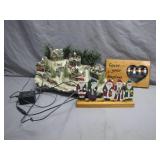 Festive Decor Set With Lighted Village