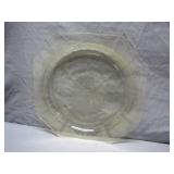 Uranium Glass Octagonal Dinner Plate