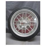 Wall Clock with Tire Motif Design