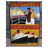 Cunard White Star Metal Sign by Ande Rooney