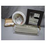 Eclectic Lot With Wok, Rack, and Mirror