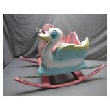 Mid-Century Swan Rocking Ride-On Toy