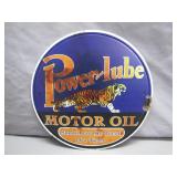 Retro Style Power-Lube Tiger Motor Oil Sign