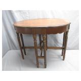 Solid Wood Oval Accent Table