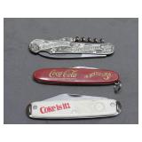 Coca-Cola Pocket Knives and Corkscrew