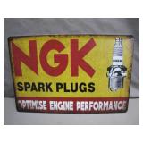 NGK Spark Plugs Metal Sign: Bold Automotive Flair