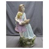 Ceramic Figurine of Woman and Child Reading