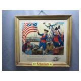 Schmidtï¿½s Ale Cardboard Navy-Themed Sign